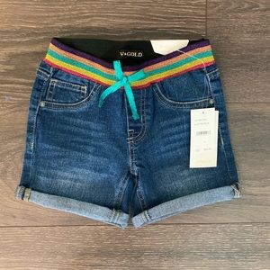 NWT V*Gold Rainbow 🌈 Jean Shorts, Size 4